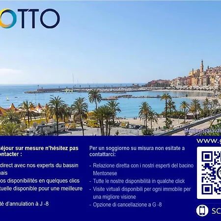 La Cuse - Giotto - Beau 2pmoderne Avec Terrasse Face Mer Mae-8864 Appartement Menton